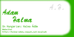 adam halma business card