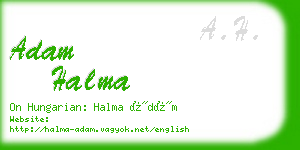 adam halma business card